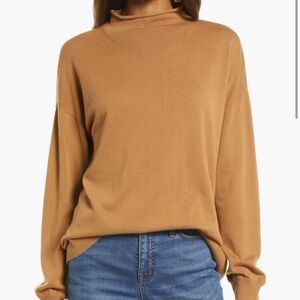 Treasure & Bond Camel Turtleneck Sweater